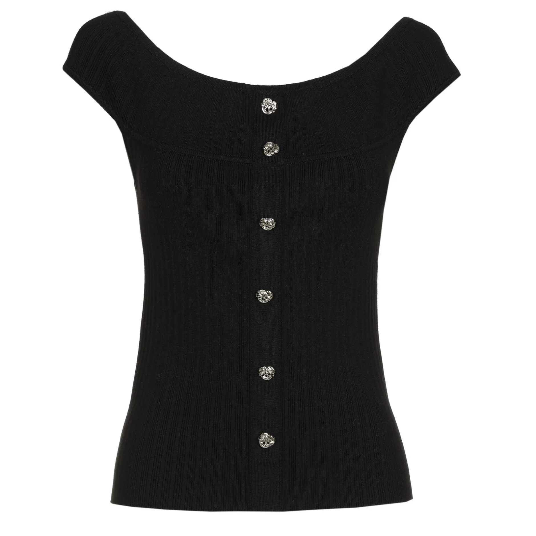 Caroline Biss 1242-10 / Aansluitende Geklede Top Met Stretch*Vrouwen Pulls