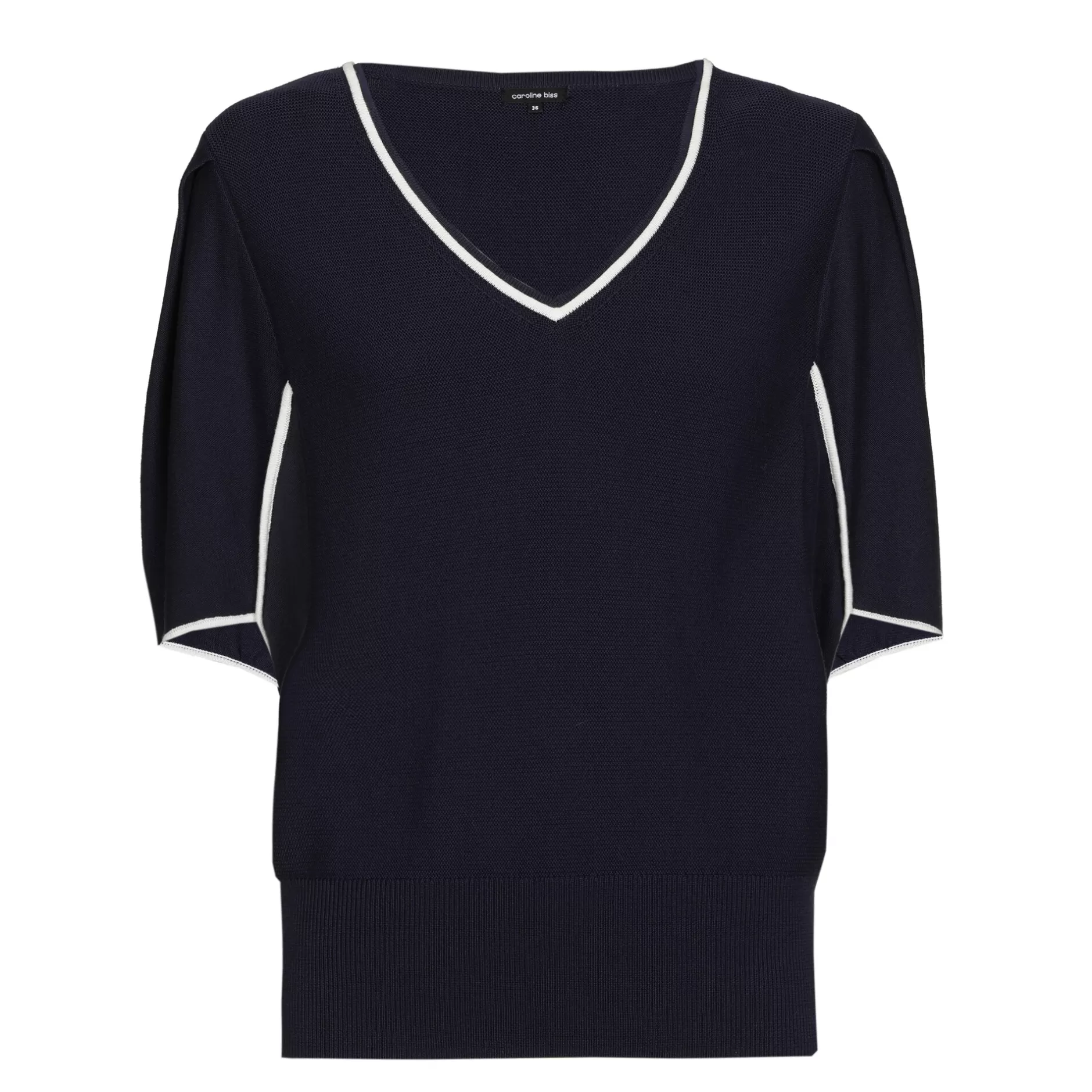 Caroline Biss 1247-21 / Fijn Gebreide Pull Met Mouweffect*Vrouwen Pulls