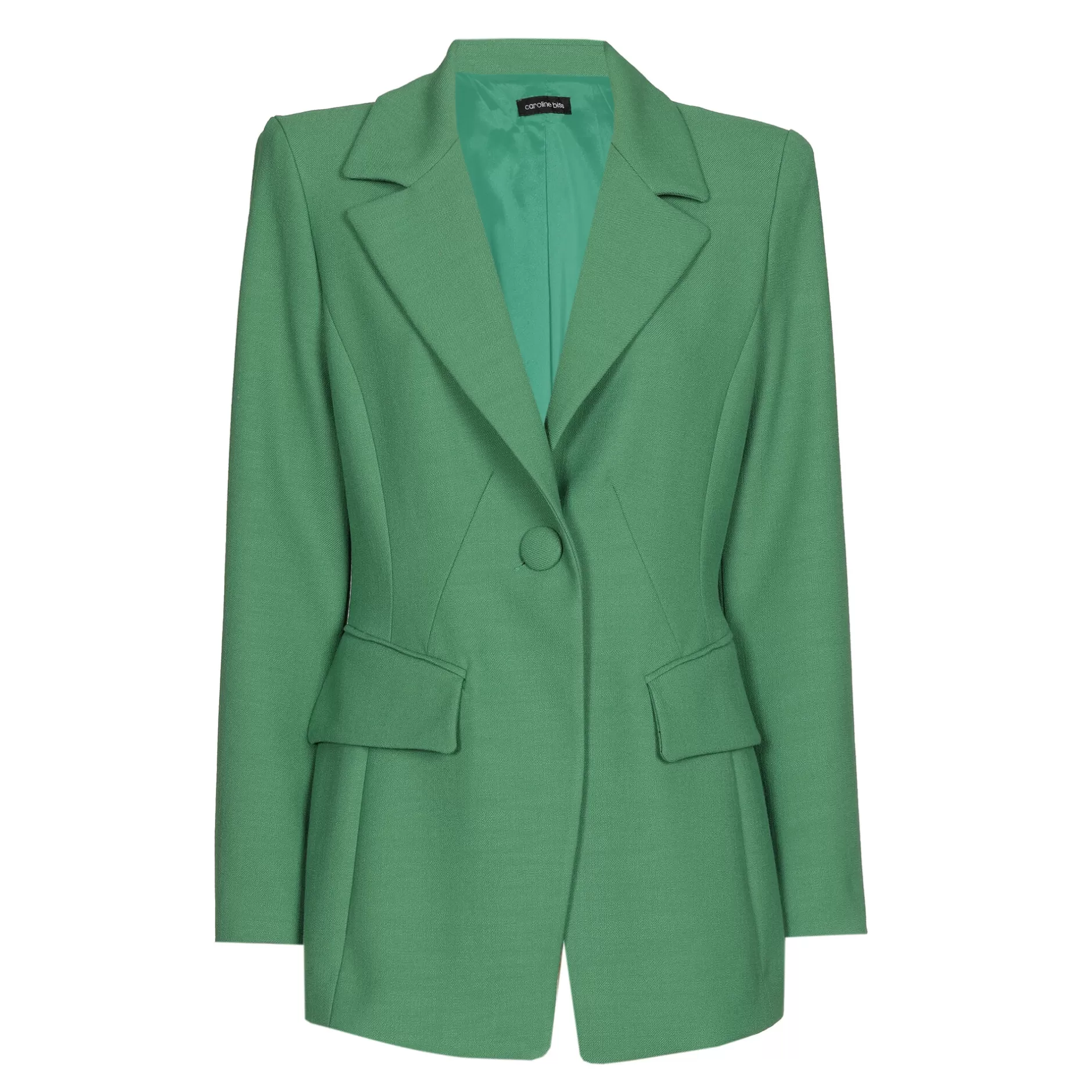 Caroline Biss 1823-62 / Licht Aansluitende Comfortabele Lange Citylook Blazer*Vrouwen Vesten