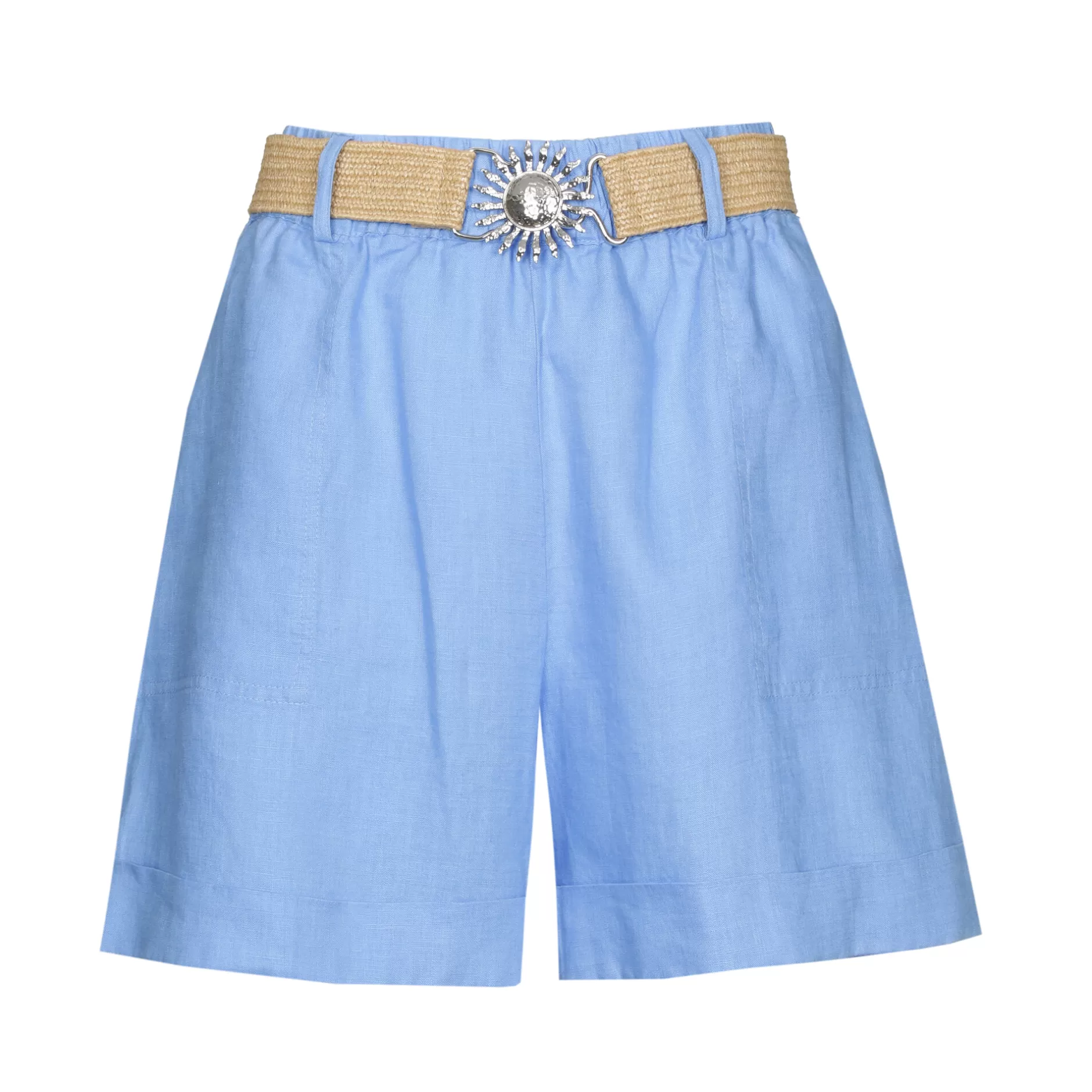 Caroline Biss 3568-24 / Linnen Short, Normal Waist*Vrouwen Broeken