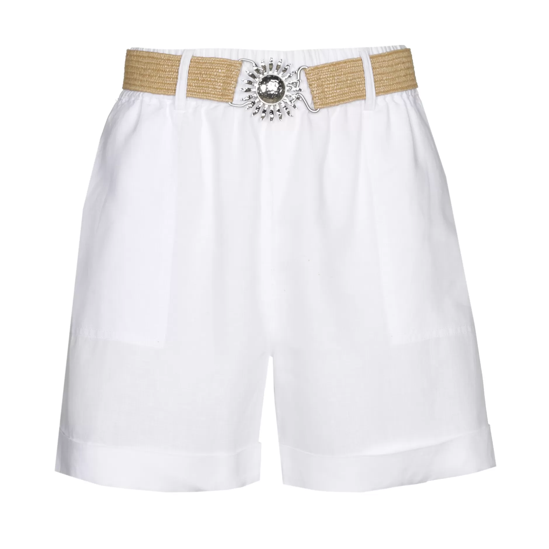 Caroline Biss 3568-90 / Linnen Short, Normal Waist*Vrouwen Broeken